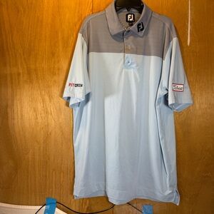 Grey and Blue Titleist FootJoy Golf Shirt Size Large Men’s